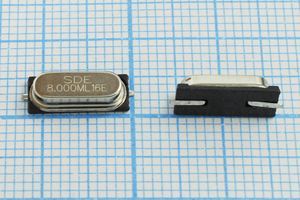 Кварцевый резонатор 8 МГц - 8000 SMD49S3 16 10 30/-40~85C 49S2-SMD 1Г Кварцевый резонатор 8 МГц - 8000 SMD49S3 16 10 30/-40~85C 49S2-SMD 1Г