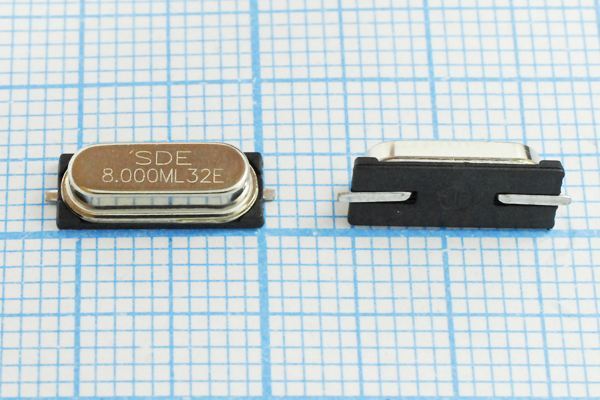 Кварцевый резонатор 8 МГц - 8000 SMD49S3 32 10 30/-40~85C 49S2-SMD 1Г
