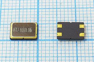 Кварцевый резонатор 7,68 МГц - 7680 SMD07050C4 16 10 /-40~85C SM7S 1Г FT Кварцевый резонатор 7,68 МГц - 7680 SMD07050C4 16 10 /-40~85C SM7S 1Г FT