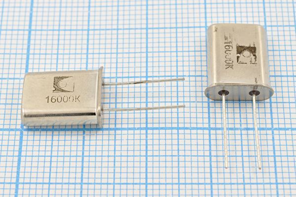Кварцевый резонатор 16 МГц - 16000 HC49U S 1Г (16000К)