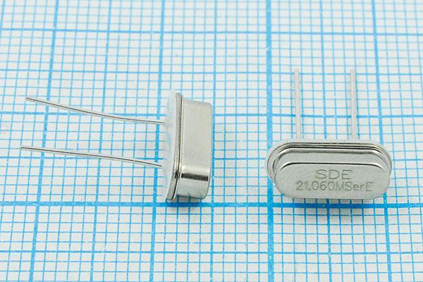 Кварцевый резонатор 21,06 МГц - 21060 HC49S3 S 10 30/-40~85C 49S[SDE] 1Г +IS