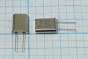 Кварцевый резонатор 16,6 МГц - 16600 HC49U S 15 30/-40~70C РПК01МД-6ВС 1Г Кварцевый резонатор 16,6 МГц - 16600 HC49U S 15 30/-40~70C РПК01МД-6ВС 1Г