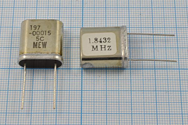 Кварцевый резонатор 1,8432 МГц - 1843,2 HC33U S (MEW)