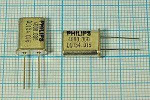 Кварцевый резонатор 4 МГц - 4000 HC49U 16 HC49U[PHILIPS] 1Г