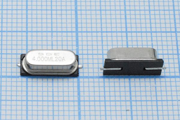 Кварцевый резонатор 4 МГц - 4000 SMD49S4 20 10 20/-20~70C 49S-SMD 1Г