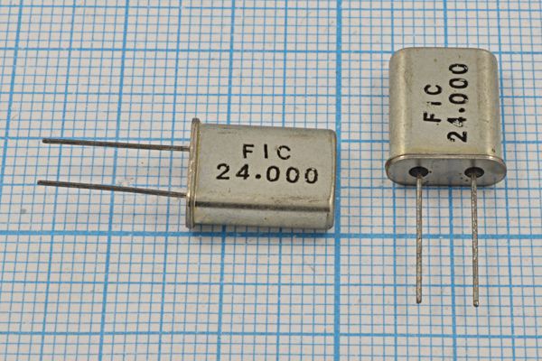 Кварцевый резонатор 24 МГц - 24000 HC49U 16 3Г (FIC)