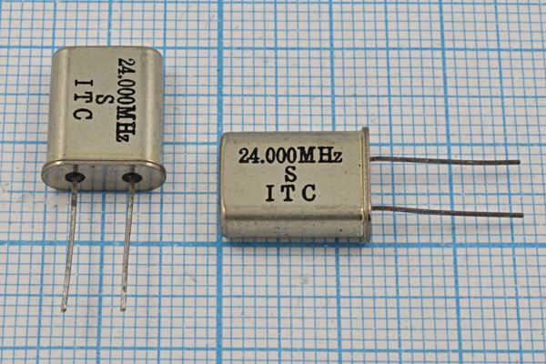 Кварцевый резонатор 24 МГц - 24000 HC49U S 3Г (ITC)