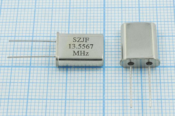 Кварцевый резонатор 13,5567 МГц - 13556,7 HC49U 20 30 50/-40~85C 9U 1Г (SZJF)
