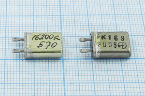 Кварцевый резонатор 16,2 МГц - 16200 МВ РК169МВ 1Г