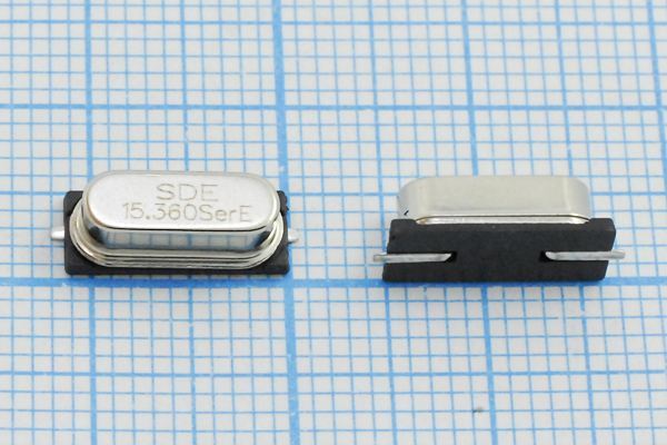 Кварцевый резонатор 15,36 МГц - 15360 SMD49S4 S 10 30/-40~85C 49S-SMD 1Г