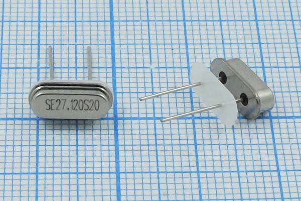 Кварцевый резонатор 27,12 МГц - 27120 HC49S3 20 10 50/-40~85C 49S[SDE] 1Г +IS