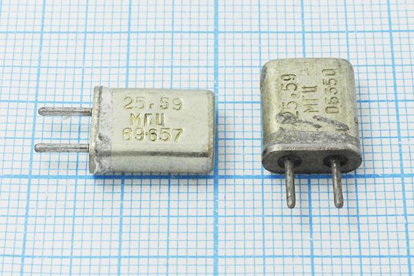 Кварцевый резонатор 25,596 МГц - 25596 HC25U МА 3Г (25.59МГц)
