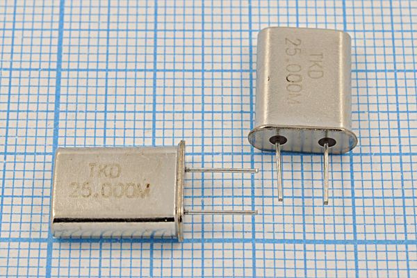 Кварцевый резонатор 25 МГц - 25000 HC49U 18 30 HC-49U[TKD] 1Г 7мм