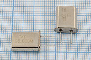 Кварцевый резонатор 25 МГц - 25000 HC49U 18 30 HC-49U[TKD] 1Г 7мм
