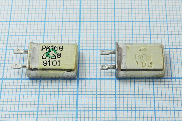 Кварцевый резонатор 28 МГц - 28000 МВ РК169МВ 3Г (28 МГЦ РК169)