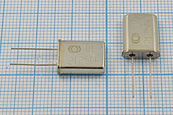 Кварцевый резонатор 21,25 МГц - 21250 HC49U S 30 20/-10~60C РК367МД-8АП 1Г