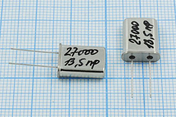Кварцевый резонатор 27 МГц - 27000 HC49U 13,5 20 HC49U[MEC] 1Г бм