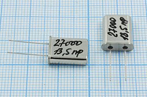 Кварцевый резонатор 27 МГц - 27000 HC49U 13,5 20 HC49U[MEC] 1Г бм