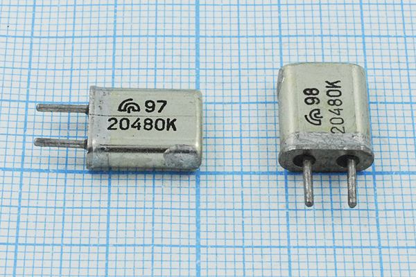 Кварцевый резонатор 20,48 МГц - 20480 HC25U МА 1Г (20480К)