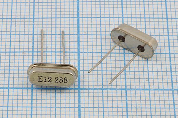 Кварцевый резонатор 12,288 МГц - 12288 HC49S3 30 1Г (E12,288)