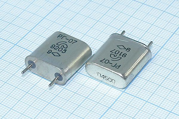 Кварцевый резонатор 4,5 МГц - 4500 HC6U S 20 50/-60~85C РГ07БА-7ДУ 1Г (П4500)