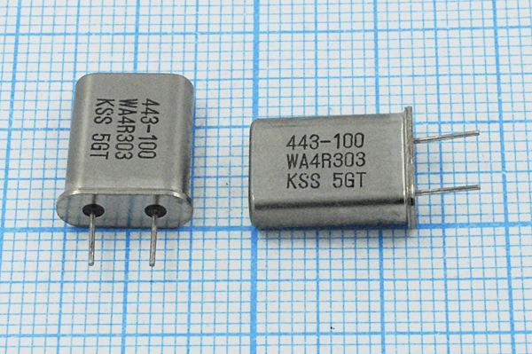 Кварцевый резонатор 4,433619 МГц - 4433,619 HC49U S 1Г 4мм (KSS5GT)