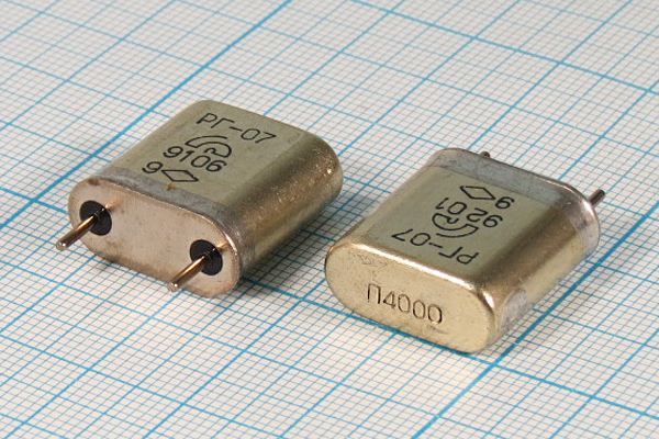 Кварцевый резонатор 4 МГц - 4000 HC6U S 20 50/-60~85C РГ07БА-7ДУ 1Г