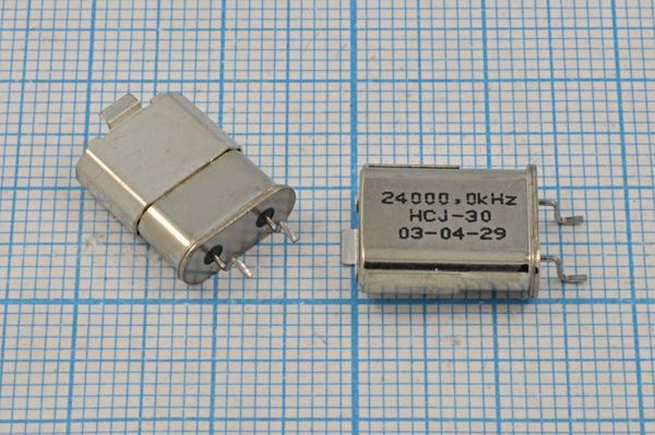 Кварцевый резонатор 24 МГц - 24000 SMC49U 30 S=HC49U-SMC 1Г (HCJ-30)