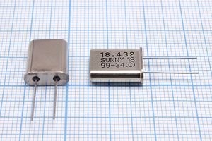 Кварцевый резонатор 18,432 МГц - 18432 HC49U 18 20 30/-40~85C SA[SUNNY] 1Г