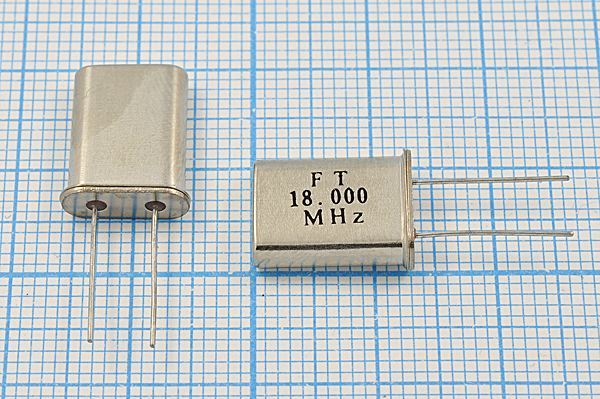 Кварцевый резонатор 18 МГц - 18000 HC49U 16 30 U[FT] 1Г (FT)