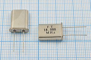 Кварцевый резонатор 18 МГц - 18000 HC49U 16 30 U[FT] 1Г (FT)