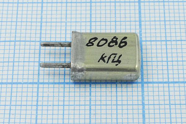 Кварцевый резонатор 8,086 МГц - 8086 HC25U МА 1Г (8086 КГЦ)