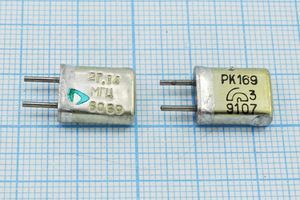 Кварцевый резонатор 27,14 МГц - 27140 HC50U 30 40/-10~60C РК169МА-8АТ 3Г (27.14