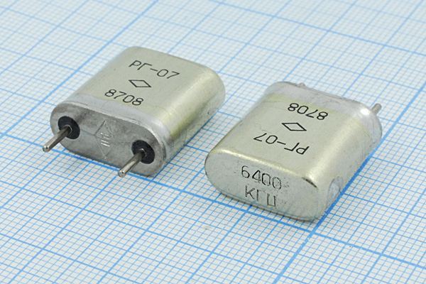 Кварцевый резонатор 6,4 МГц - 6400 HC6U S 15 20/-10~60C РГ07БА-6АП 1Г