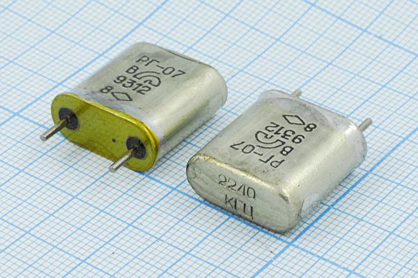 Кварцевый резонатор 2,24 МГц - 2240 HC6U S 15 40/-40~70C РГ07БА-6ВТ 1Г
