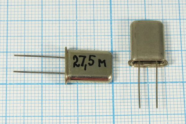 Кварцевый резонатор 27,5 МГц - 27500 HC43U 16 МД ХСР 3Г (27,5М)