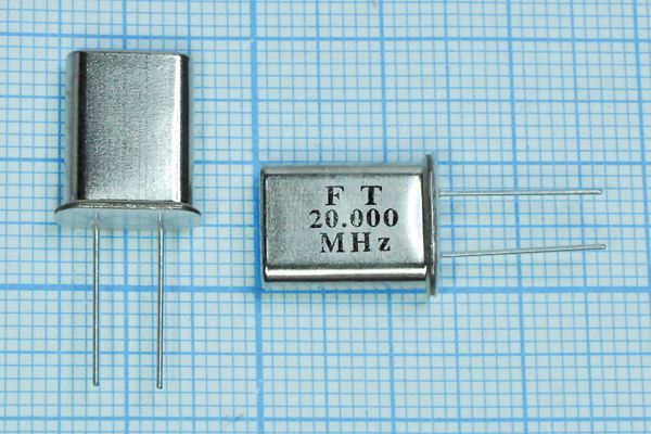 Кварцевый резонатор 20 МГц - 20000 HC49U S 30 20/-20~70C U[FT] 1Г +IS (FT)