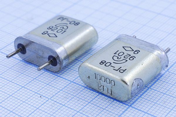 Кварцевый резонатор 10 МГц - 10000 HC6U S 15 50/-40~85C РГ08БА-14ДТ 1Г