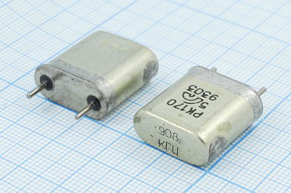 Кварцевый резонатор 0,908 МГц - 908 HC6U РК170БА 1Г