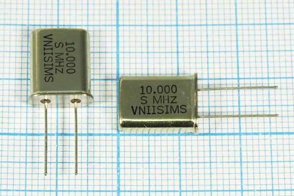 Кварцевый резонатор 10 МГц - 10000 HC49U S 10 30/-40~70C РПК01МД-5ВС 1Г