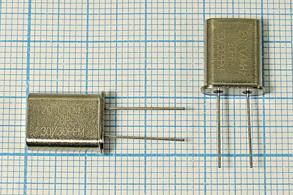 Кварцевый резонатор 20 МГц - 20000 HC49U 20 50 20/-20~70C 1Г (20.000MHz 20p
