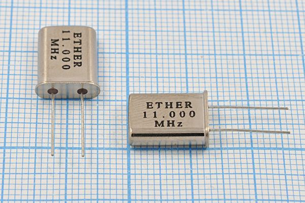 Кварцевый резонатор 11 МГц - 11000 HC49U 1Г (ETHER)