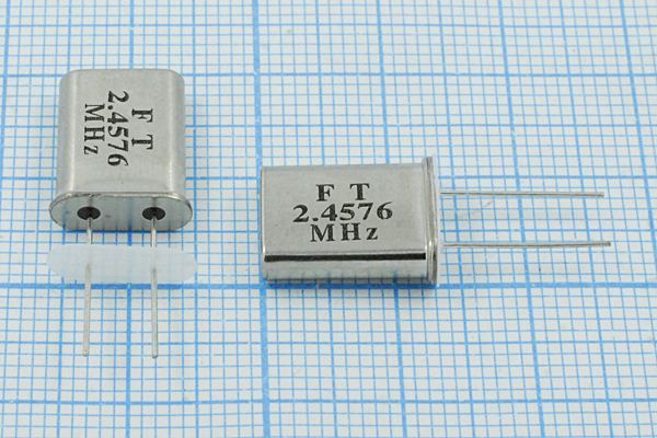 Кварцевый резонатор 2,4576 МГц - 2457,6 HC49U 16 30 20/-20~70C U[FT] 1Г +IS (FT)