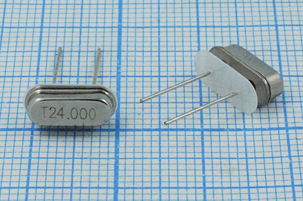 Кварцевый резонатор 24 МГц - 24000 HC49S3 S 30 30/-20~70C S[FT] 1Г +IS (T)