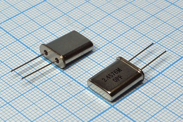 Кварцевый резонатор 2,4576 МГц - 2457,6 HC49U S 20 30/-40~85C 49U[STE] 1Г (0PF)