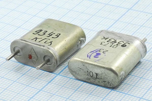 Кварцевый резонатор 9,343 МГц - 9343 HC6U БА 1Г