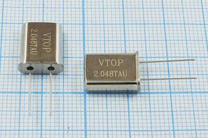 Кварцевый резонатор 2,048 МГц - 2048 HC49U S 20 1Г (VTOR) Кварцевый резонатор 2,048 МГц - 2048 HC49U S 20 1Г (VTOR)
