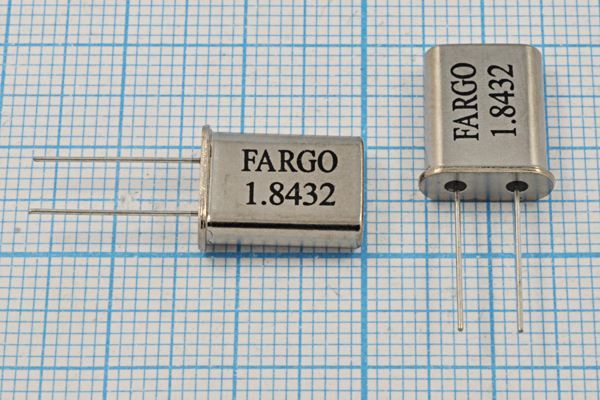 Кварцевый резонатор 1,8432 МГц - 1843,2 HC49U 16 30 1Г (FARGO)