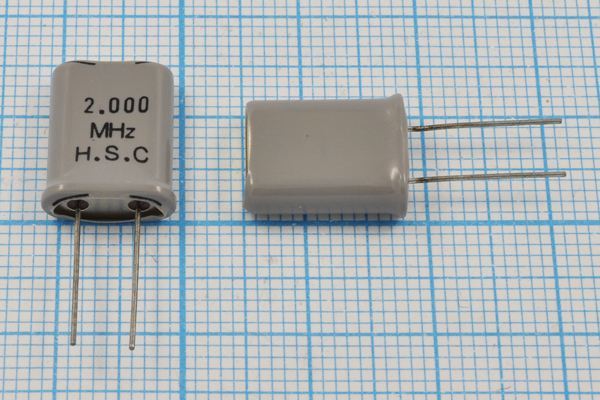 Кварцевый резонатор 2 МГц - 2000 HC49U 18 1Г +SL (HSC)