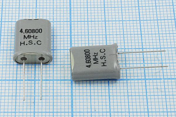 Кварцевый резонатор 4,608 МГц - 4608 HC49U 20 1Г +SL (HSC)